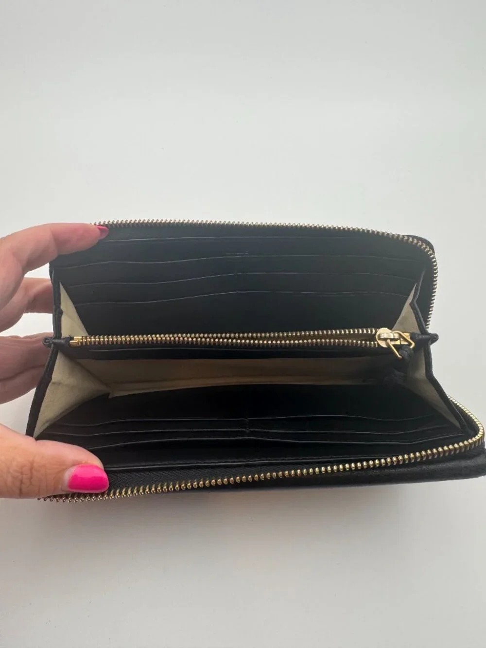 Chloe Bobbie Black Lambskin Leather Bow Long Wallet